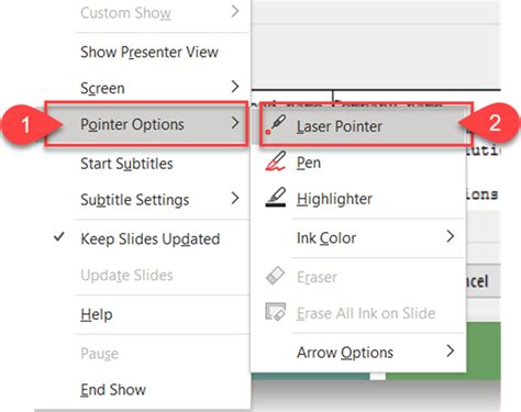 how to get laser pointer in powerpoint