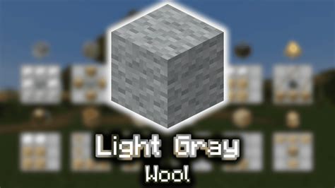 how to get light grey wool in minecraft
