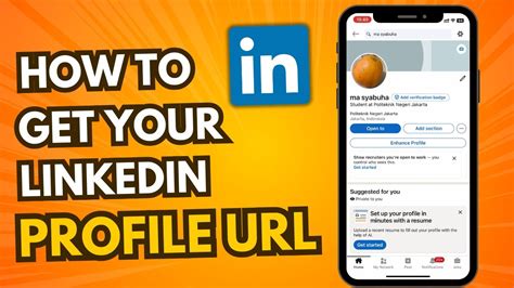 how to get linkedin profile url in phone