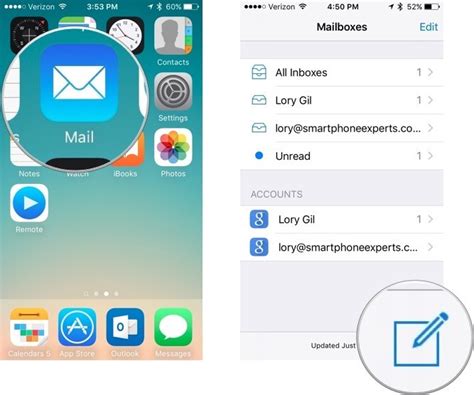 how to get mail icon back on iphone screen