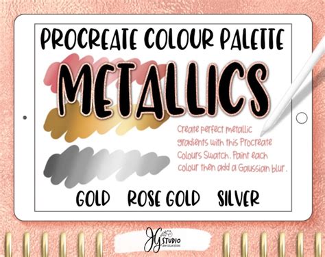 how to get metallic gold in procreate