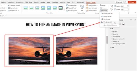 how to get mirror image in ppt