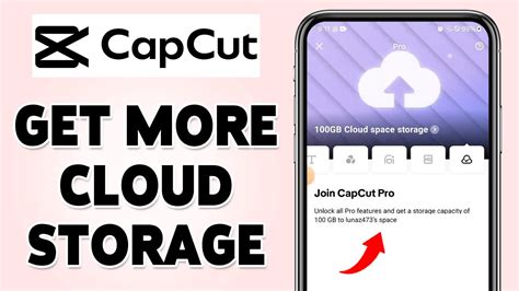 how to get more cloud space on capcut