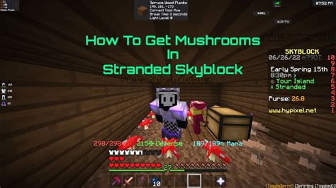 how to get mushrooms in skyblock