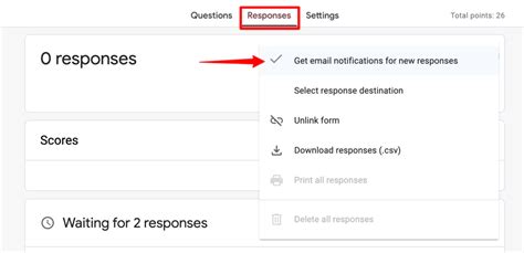 how to get notified of google form responses