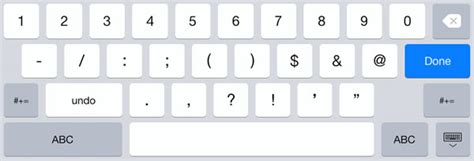 how to get numbers on ipad keyboard