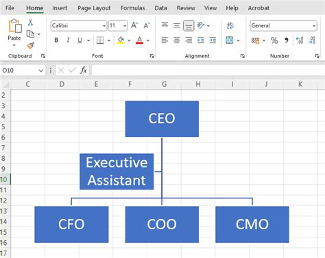 how to get org chart in excel
