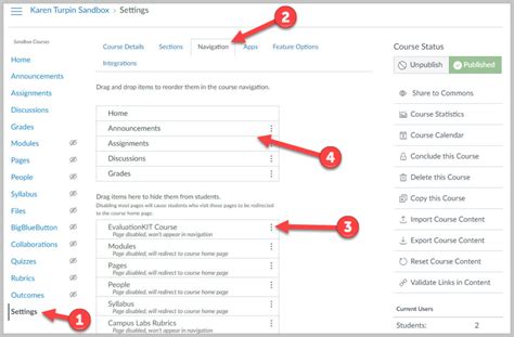how to get out of a course in canvas