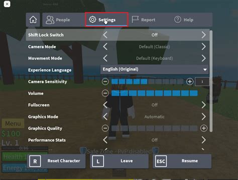 how to get out of full screen mode on roblox