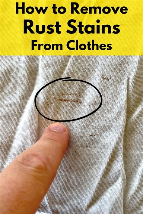 how to get out rust stains from clothes