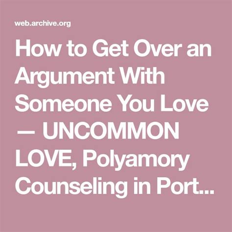 how to get over an argument in a relationship