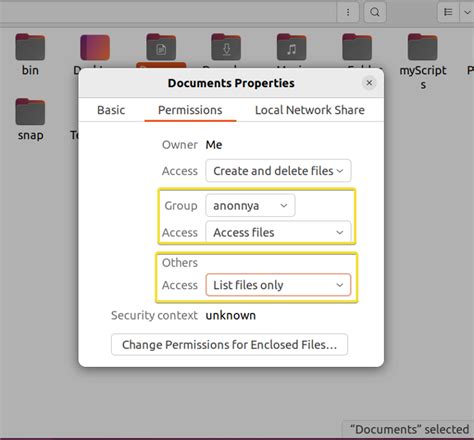 how to get permission of a directory in linux