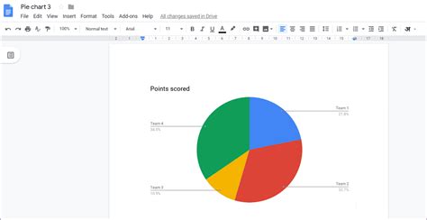 how to get pie chart in google docs
