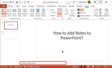how to get powerpoint into notes