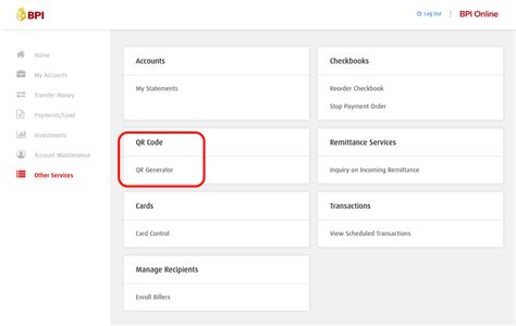 how to get qr code in bpi online
