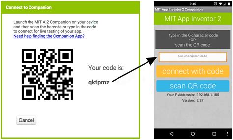 how to get qr code in mit app inventor