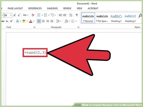 how to get random text in ms word