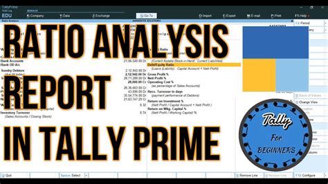 how to get ratio analysis report in tally