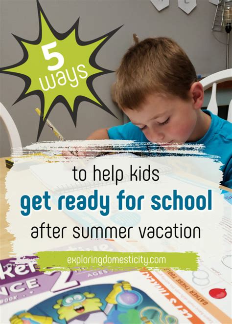 how to get ready for school after summer
