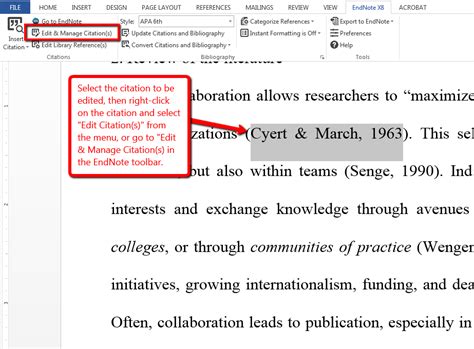 how to get reference list from endnote to word