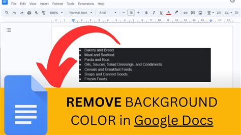 how to get rid of background on picture in google docs