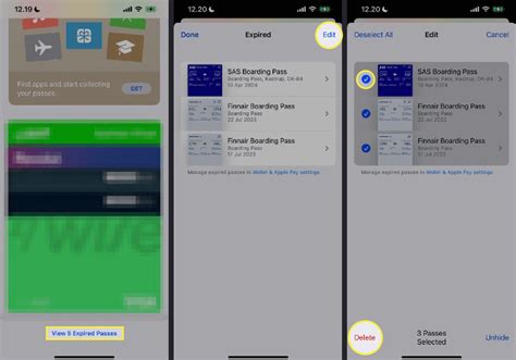 how to get rid of boarding pass in apple wallet