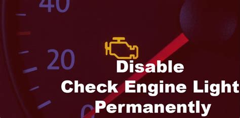 how to get rid of check engine light permanently