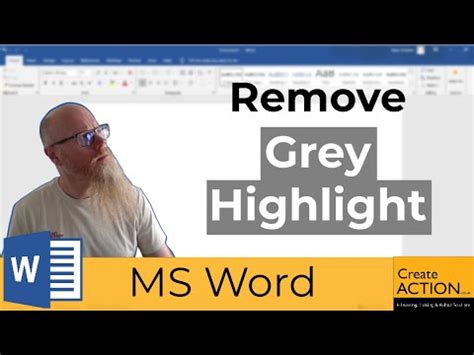 how to get rid of gray shadow in word