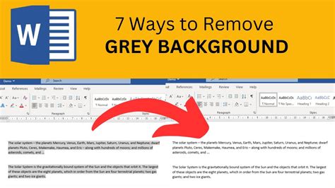 how to get rid of greyed out text in word