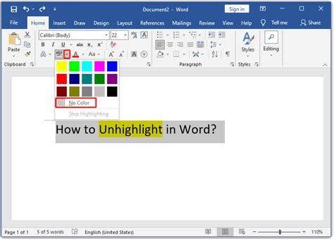 how to get rid of highlight in word from copy and paste