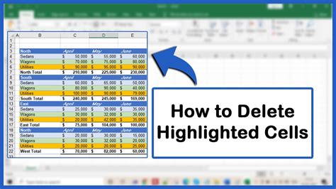 how to get rid of highlighted cells in excel