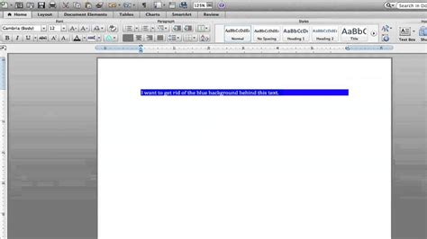 how to get rid of light blue highlight in word