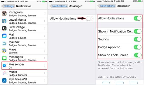 how to get rid of messenger notification on facebook on iphone