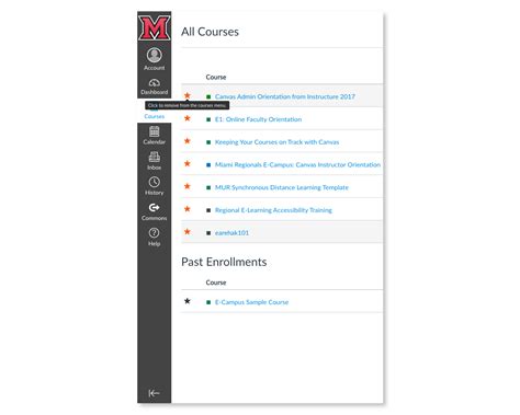 how to get rid of old courses on canvas dashboard