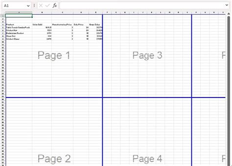 how to get rid of page 1 page 2 in excel