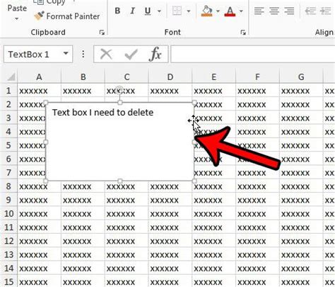 how to get rid of random text boxes in excel