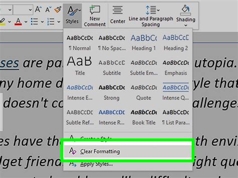 how to get rid of reference line in word