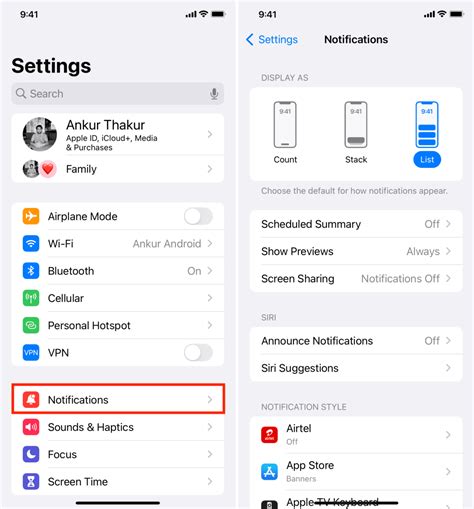 how to get rid of settings notifications on iphone