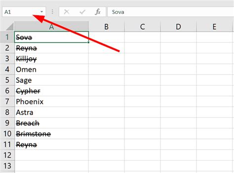 how to get rid of strikethrough in excel mac
