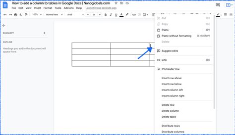 how to get rid of table format in google docs