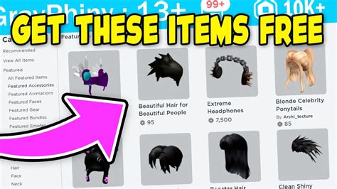 how to get roblox catalog items for free