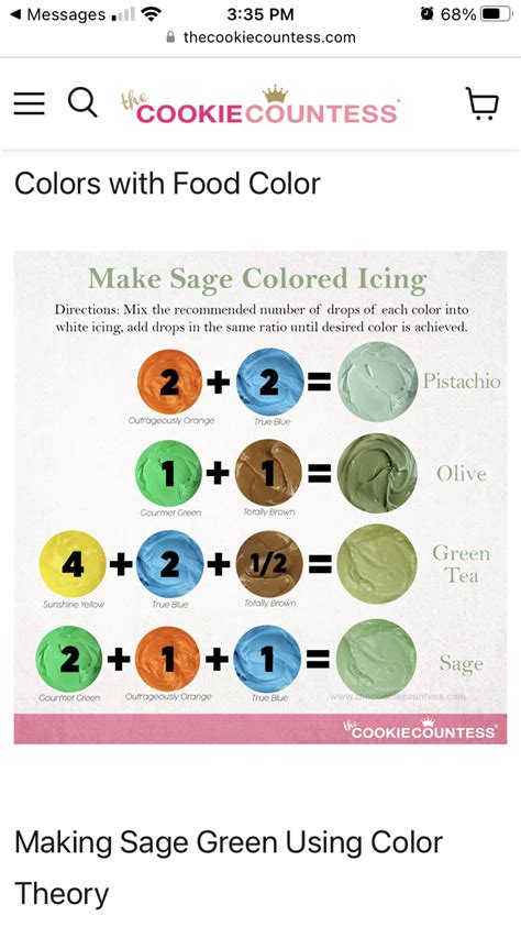 how to get sage color icing