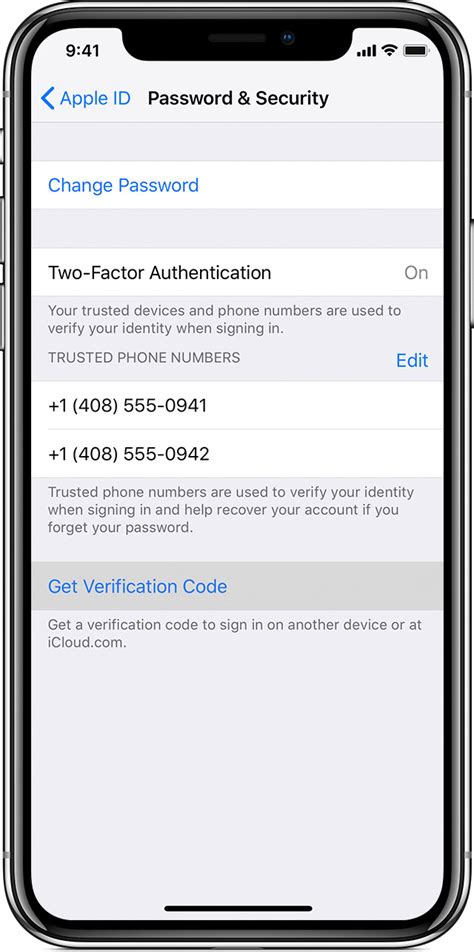 how to get security code iphone