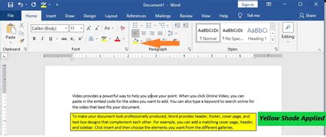 how to get shading off a word document