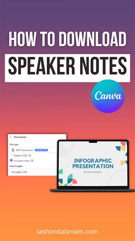 how to get speaker notes in canva