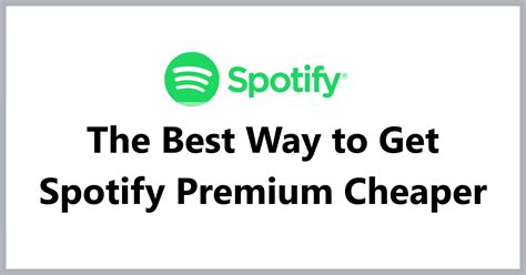 how to get spotify cheaper