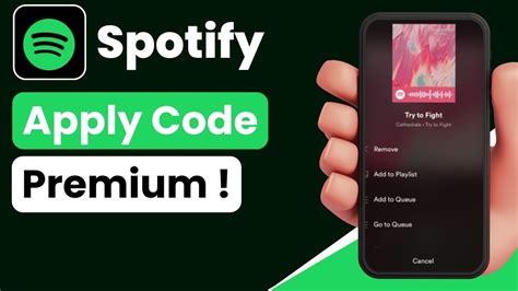 how to get spotify premium through code