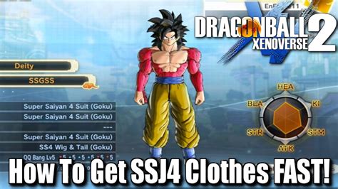 how to get ssj4 clothes in xenoverse 2