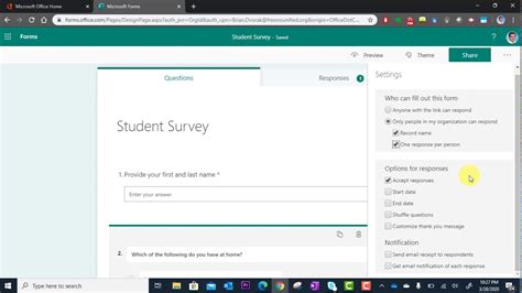 how to get survey link from microsoft forms