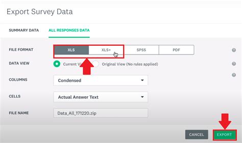how to get survey monkey results into excel